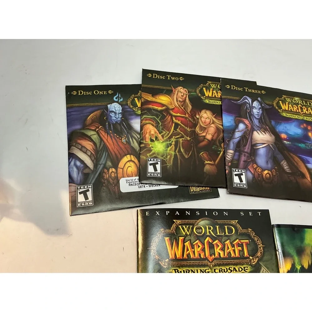 Blizzard World of Warcraft Burning Crusade PC Big Box Game Lot Vintage 2000s